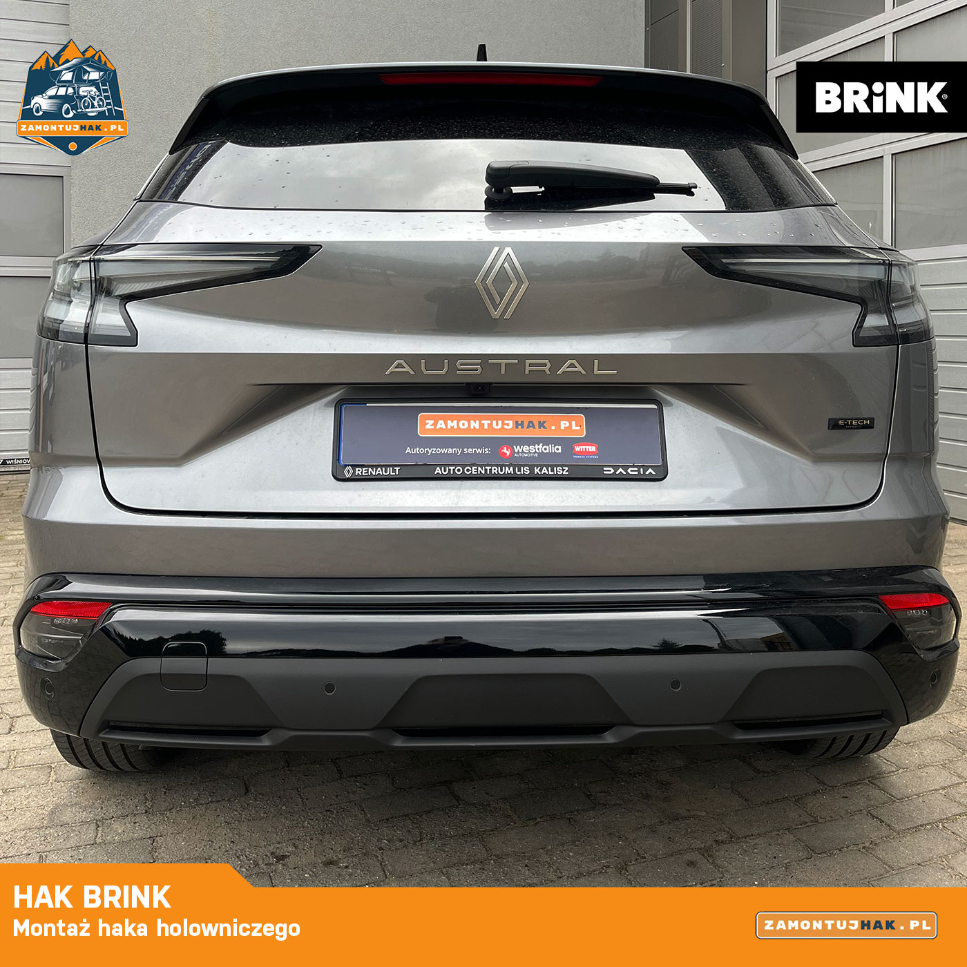 Renault Austral po demontażu wypinanej kuli haka Brink